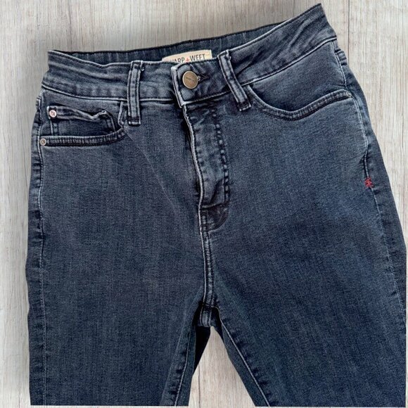 WARP + WEFT Milan MXP High Rise Skinny Stretch Brush Denim Jeans Women's 2 / 26 - Picture 9 of 9